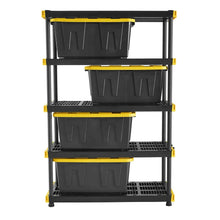Member's Mark 27 Gallon Heavy-Duty Black and Yellow Storage Tote, 20.6" D x 30.6" W x 14.3" H