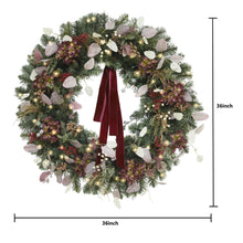 Member's Mark 36" Pre-Lit Burgundy Wreath