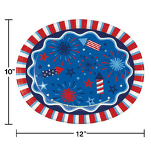 Member's Mark Patriotic Oval Paper Plates, 10" x 12", 50 ct.