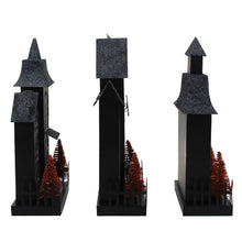 Member's Mark Pre-Lit Metal Halloween Houses, Set of 3