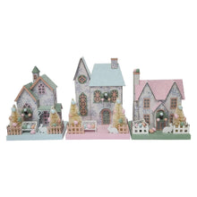 Member's Mark Pre-Lit Paper Houses, Set of 3