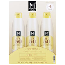 Spray protector solar Member's Mark, FPS 50, 9.1 oz., paquete de 3.