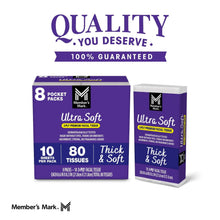 Members Mark Ultra Soft Pocket Pack Facial Tissue, 96 pks., 10 tissues/pk.