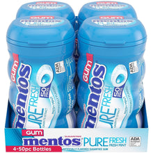 Mentos Pure Fresh Mint, chicles sin azúcar, 50 unidades, paquete de 4.