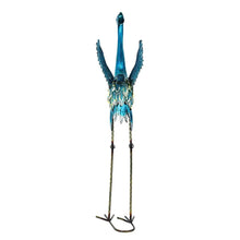38.6" Metal Heron With Solar Lights