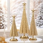 Metal Inspired Holiday Trees, Set of 3