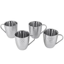 MikasaSetof4Double-wallHammeredStainlessSteelMugs3 - Brands For Less USA