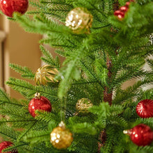 Miluhome Gold Red Christmas Ornaments Shatterproof Glitter Luxury Christmas Balls Gift Hanging Assorted Xmas Trees Decorations