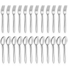 Mirdinner Dinner Forks and Spoons Set, Stainless Steel Silverware Flatware Set, Salad Fork and Soup Spoon, Using for Home, Kitchen or Restaurant, Mirror Polished, Dishwasher Safe