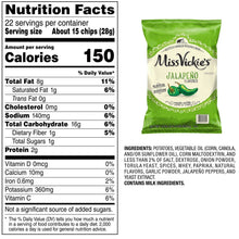 Miss Vickie's Jalapeno Kettle Cooked Potato Chips, 22 oz.