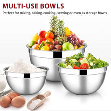 Mixing Bowls with Lids Set of 5, Vesteel Stainless Steel Mixing Bowls Metal Nesting Salad Bowls, Size 4.5, 3, 1.5, 1, 0.7 QT Great for Cooking, Baking, Serving - Blue - USA MEGA SHOP