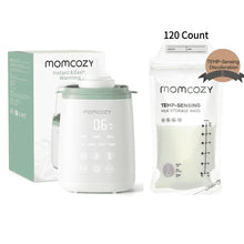 Momcozy Baby Bottle Warmer, 6-in-1 Smart Temperature Control, Fast Baby Food Heater, Steam Sterilizer & Momcozy Breastmilk Storage Bags, Temp-Sensing Discoloration Milk Storage Bags, 180ml/120 Count