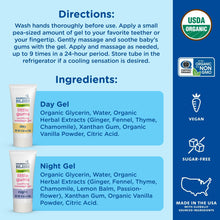 Mommy's Bliss Baby Gum Massage Organic Gel, Day & Night, 1.06 oz, 2 Pack