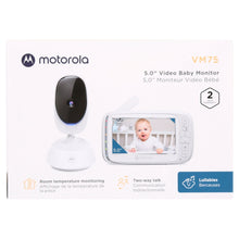 Motorola VM75 Video Baby Monitor w/ 5" Color Screen & Camera | Two-Way Talk, Lullabies, Remote Zoom