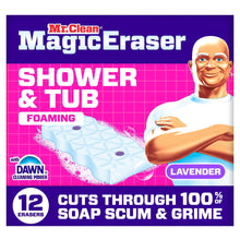 Mr. Clean Magic Eraser Shower & Tub Sponge, Lavender, 12 ct.