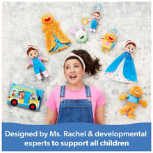 Ms. Rachel Official Sensory Take-Along Plush Toy with Baby Rattle & Clip