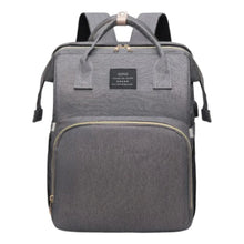 Multifunctional_Diaper_Bag_Backpack_Large_Capacity_Changing_Station_Insulated_Pocket_for_Moms_Dads_Boys_Girls_Gray - USA Mega Market