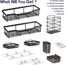 NESOMIShowerCaddyAdhesiveShowerOrganizer7-Pack-RustproofStainlessSteelBathroomShelves-LargeCapac_4404_2 - USA Mega Market