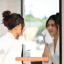 Diadema vegana de satén para maquillaje y cuidado de la piel NIGHT, paquete de 2.