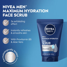 (3 PACK ) NIVEA MEN Maximum Hydration Face Scrub with Provitamin B5 and Aloe Vera, 4.4 oz