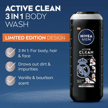 NIVEAMENRealMadridLimitedEditionDesignActiveClean3-in-1Men-sBodyWashwithCharcoal-VanillaBourbonS_3090_3 - USA Mega Market