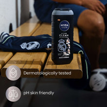 NIVEAMENRealMadridLimitedEditionDesignActiveClean3-in-1Men-sBodyWashwithCharcoal-VanillaBourbonS_4162_7 - USA Mega Market