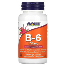 NOWFoods_B-6_100mg_100VegCapsules - USA Mega Market