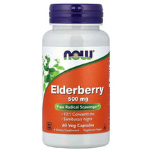 NOW Foods, Elderberry, 500 mg, Veg Capsules