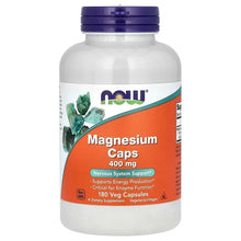 NOW Foods, Magnesium Caps, 400 mg, 180 Veg Capsules
