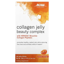 NOWFoods_Solutions_CollagenJellyBeautyComplex_SweetOrange_10JellySticks_0.705oz_20g_Each - USA Mega Market