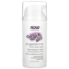 NOW Foods, Solutions, Progesterone from Wild Yam, Balancing Skin Cream, 3 oz (85 g)