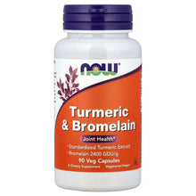 NOW Foods, Turmeric & Bromelain, 90 Veg Capsules