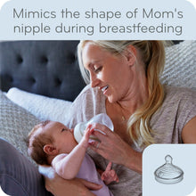 NUK Simply Natural Bottles, 1 Month or Older, Medium Flow, 9 oz, Clear, 3 Count