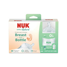 NUK Simply Natural Bottle with SafeTemp, 5 oz, 3 Pack, 0+ Months, Unisex, Clear