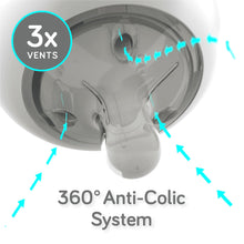 Nanobebe Anti-Colic Flexy Silicone Baby Bottles | Teal, 9 oz, 3 Pack