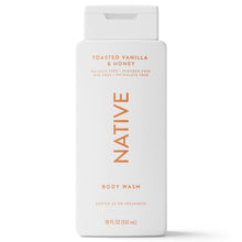 Native Body Wash Toasted Vanilla & Honey, for women & men 18 fl oz