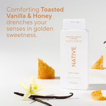 Native Body Wash Toasted Vanilla & Honey, for women & men 18 fl oz