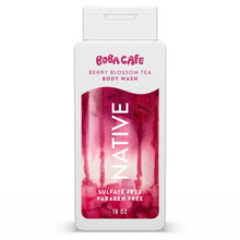 Native Body Wash, Limited Edition Berry Blossom Tea, Sulfate Free Body Wash for Women & Men, Boba Café, 18 fl oz