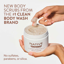 Native Detoxifying Body Scrub, Coconut & Vanilla, Gentle Exfoliation for Sensitive Skin, Plant Based Ingredients, for Women, 12 oz
