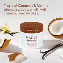 Native Detoxifying Body Scrub, Coconut & Vanilla, Gentle Exfoliation for Sensitive Skin, Plant Based Ingredients, for Women, 12 oz