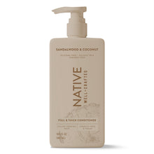 Native Full & Thick Men's Conditioner, Silicone and Sulfate Free, Sandalwood & Coconut, 16.5 fl oz