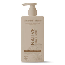 Native Full & Thick Men's Shampoo, Silicone and Sulfate Free, Sandalwood & Coconut, 16.5 fl oz (PACK OF 3 )