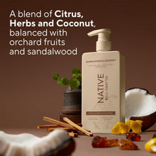 Native Full & Thick Men's Shampoo, Silicone and Sulfate Free, Sandalwood & Coconut, 16.5 fl oz (PACK OF 3 )