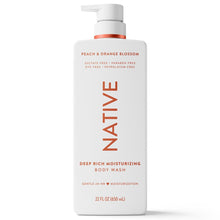 Native Moisturizing Body Wash Peach & Orange Blossom, 22 fl oz