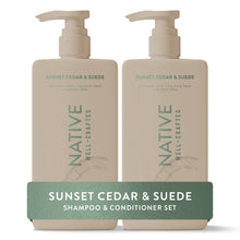 Native Moisturizing Sunset & Cedar Men's 16.5oz Shampoo & Conditioner Set