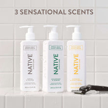 Native Shave Cream for Face & Body, Santal & Leather 7.6 fl oz
