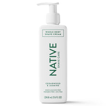 Native Shave Cream for Face & Body, Cedarwood & Jasmine 7.6 fl oz