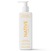 Native Shave Cream for Face & Body, Espresso & Woody Maple 7.6 fl oz