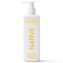 Native Shave Cream for Face & Body, Espresso & Woody Maple 7.6 fl oz