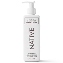 Native Shave Cream for Face & Body, Santal & Leather 7.6 fl oz